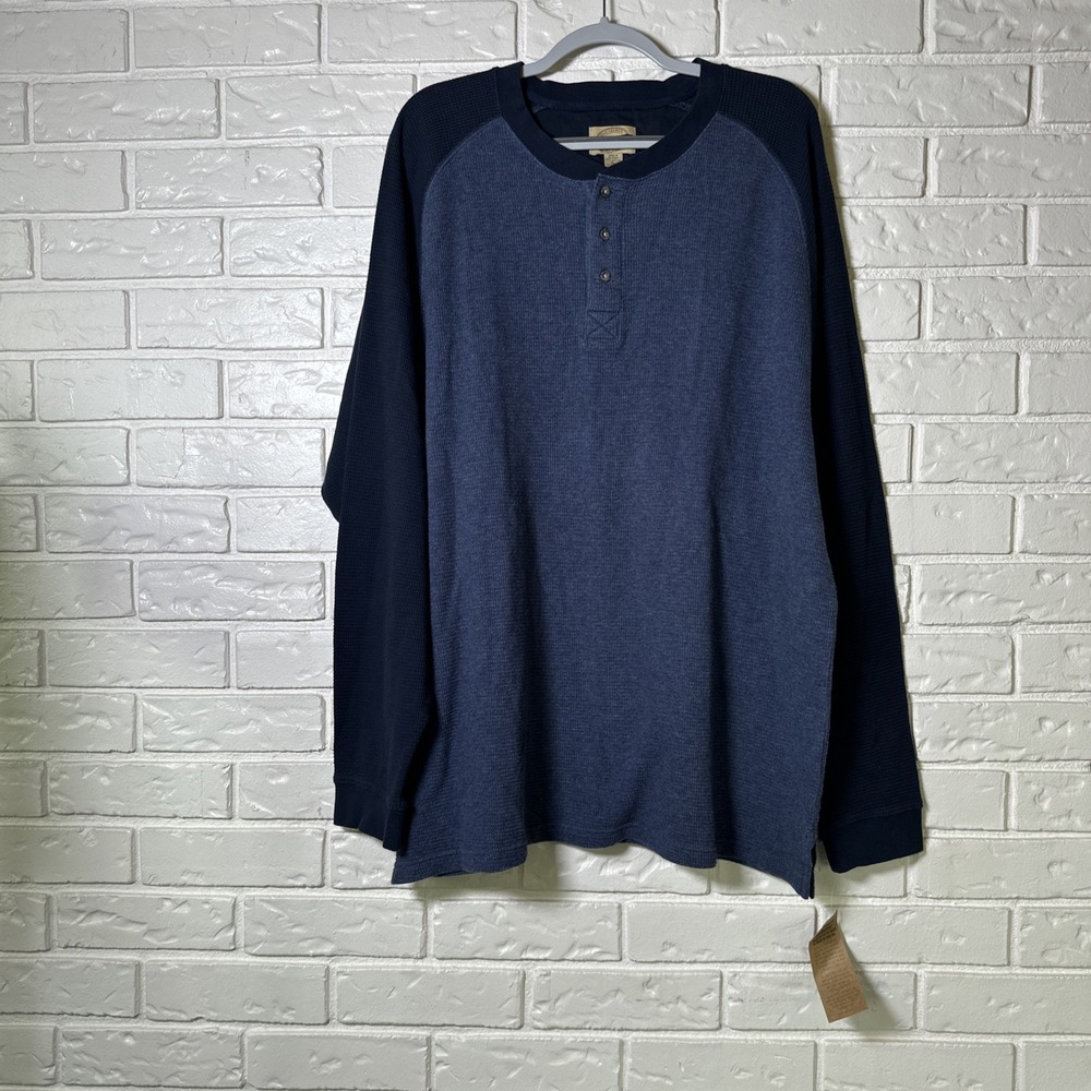 WearGuard Henley Shirt Men XL Vintage Heavyweight Outdoor Blue Workwear NWT